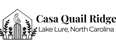 Logo with text, Casa Quail RIdge, Lake Lure, North Carolina.